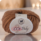 Baby  Yarn  pack of 6 (25gms x 6) 150 gram -  Brown