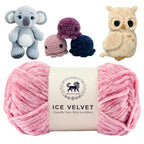 Ice Velvet Yarn, Chenille Supersoft Hand Knitting yarn Ball: (100 Gram) Baby Pink