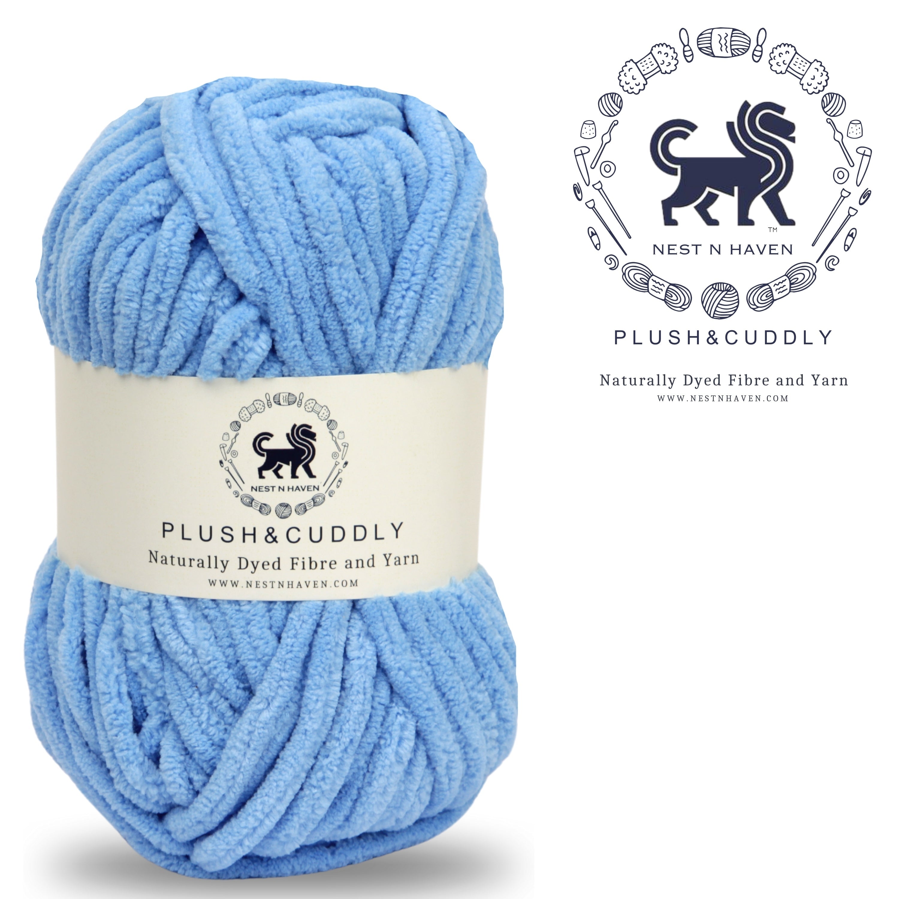 Plush and Cuddly Yarn (100 gram) - Blue