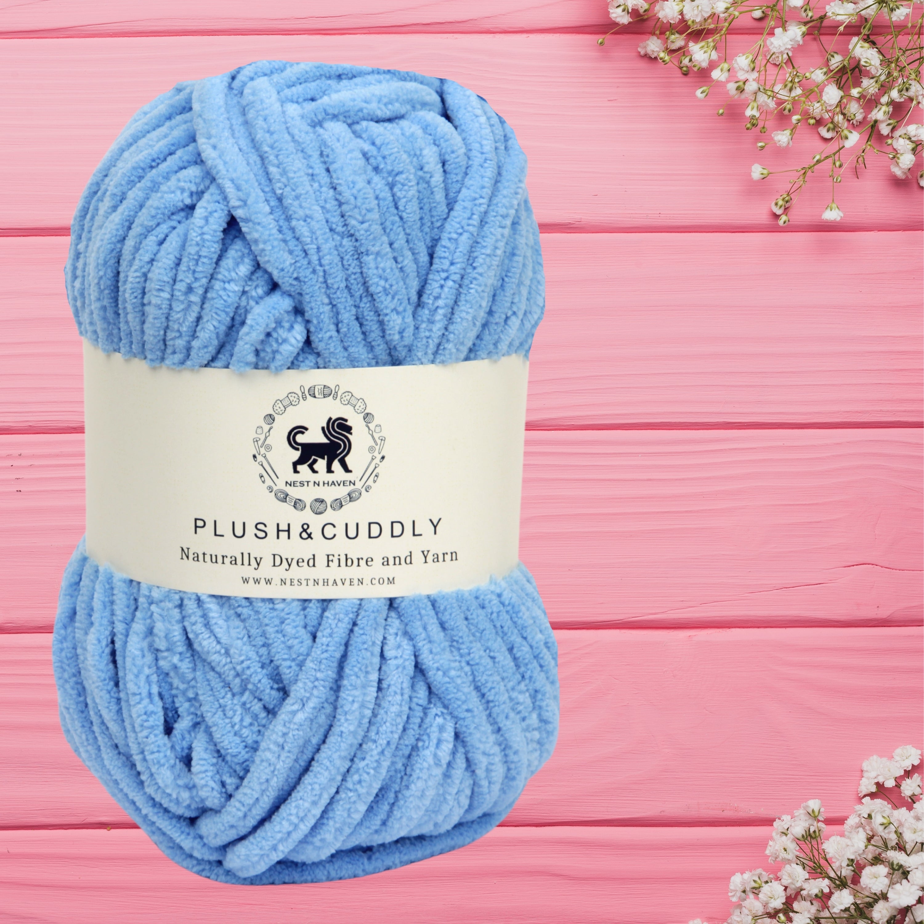 Plush and Cuddly Yarn (100 gram) - Blue
