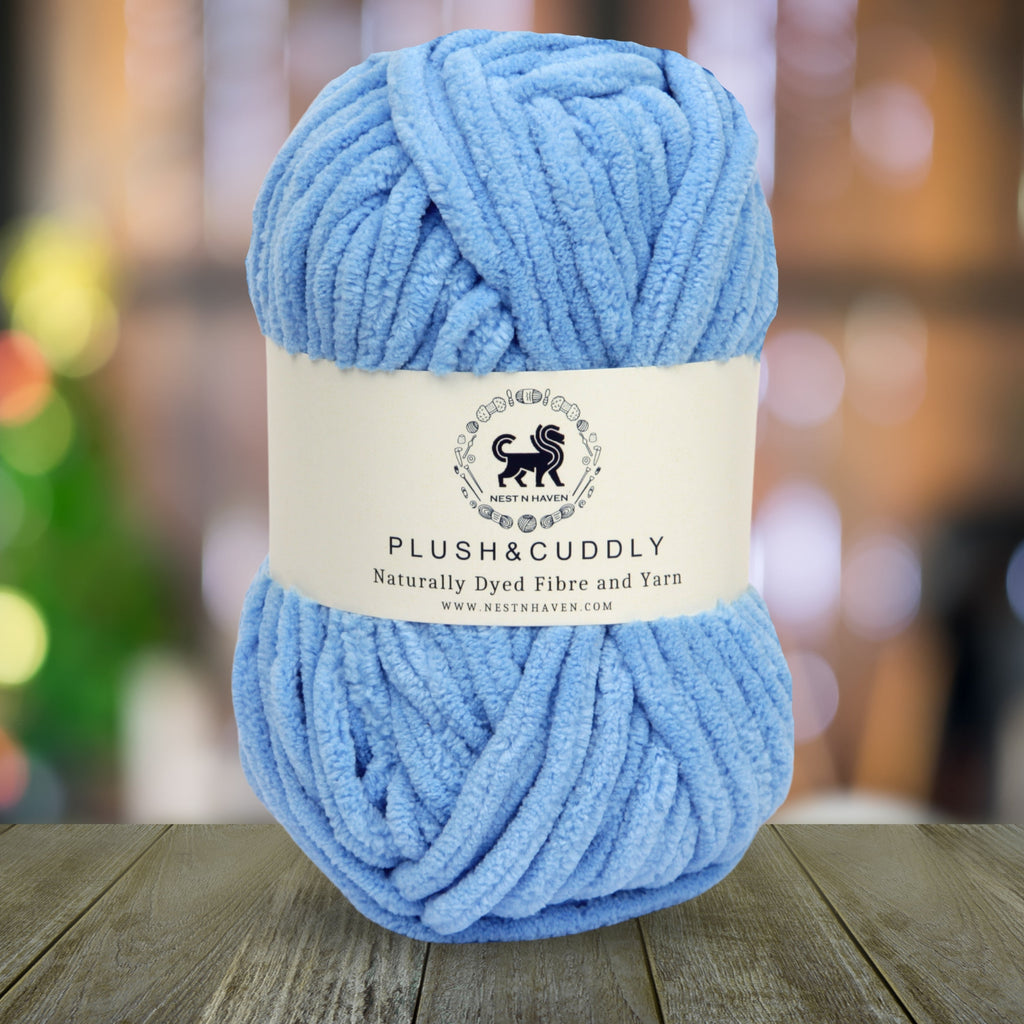 Plush and Cuddly Yarn (100 gram) - Blue