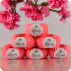Baby  Yarn  pack of 6 (25gms x 6) 150 gram -  Coral