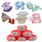 Baby  Yarn  pack of 6 (25gms x 6) 150 gram -  Coral