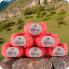 Baby  Yarn  pack of 6 (25gms x 6) 150 gram -  Coral