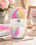 Plush & Cuddly Yarn – Super Soft Knitting  Multi Colour Yarn Ball Suitable for Craft, Babywear, Baby Blankets, 5 Bulky | Nest-N Haven| Shade no- 5