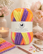Plush & Cuddly Yarn – Super Soft Knitting  Multi Colour Yarn Ball Suitable for Craft, Babywear, Baby Blankets, 5 Bulky | Nest-N Haven| Shade no- 19