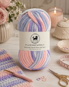 Plush & Cuddly Yarn – Super Soft Knitting  Multi Colour Yarn Ball Suitable for Craft, Babywear, Baby Blankets, 5 Bulky | Nest-N Haven| Shade no- 11