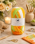 Plush & Cuddly Yarn – Super Soft Knitting  Multi Colour Yarn Ball Suitable for Craft, Babywear, Baby Blankets, 5 Bulky | Nest-N Haven| Shade no- 21