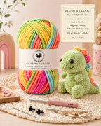 Plush & Cuddly Yarn – Super Soft Knitting  Multi Colour Yarn Ball Suitable for Craft, Babywear, Baby Blankets, 5 Bulky | Nest-N Haven| Shade no- 9y