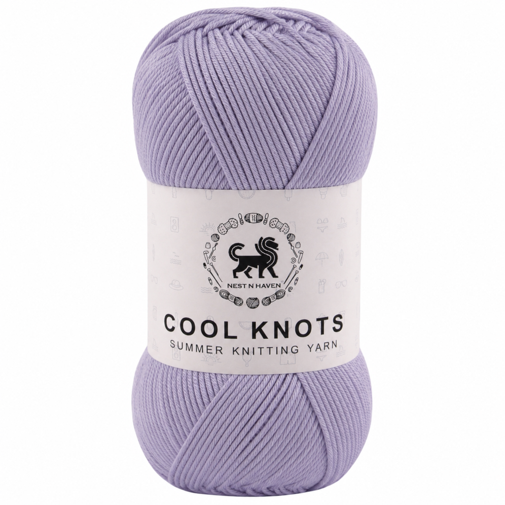 Cool Knots, Polyester Blend Hand Knitting Yarn (100g) - Luxury Yarn for Crochet, Knitting, Amigurumi, Embroidery, Toys, Garments, Flowers and Hobby Projects shade- Lilac