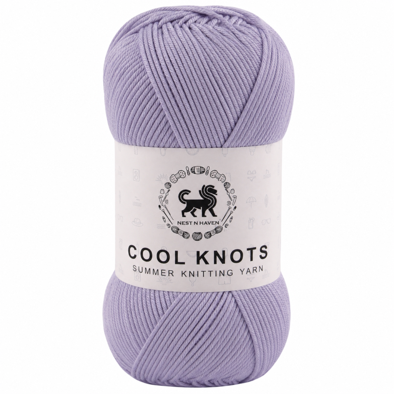 Cool Knots, Polyester Blend Hand Knitting Yarn (100g) - Luxury Yarn for Crochet, Knitting, Amigurumi, Embroidery, Toys, Garments, Flowers and Hobby Projects shade- Lilac