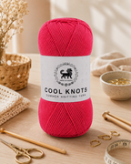 Cool Knots, Polyester Blend Hand Knitting Yarn (100g) - Luxury Yarn for Crochet, Knitting, Amigurumi, Embroidery, Toys, Garments, Flowers and Hobby Projects shade- Watermelon Pink