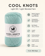 Cool Knots, Polyester Blend Hand Knitting Yarn (100g) - Luxury Yarn for Crochet, Knitting, Amigurumi, Embroidery, Toys, Garments, Flowers and Hobby Projects shade- Ice Blue