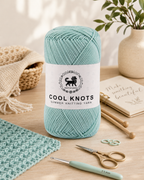 Cool Knots, Polyester Blend Hand Knitting Yarn (100g) - Luxury Yarn for Crochet, Knitting, Amigurumi, Embroidery, Toys, Garments, Flowers and Hobby Projects shade- Ice Blue