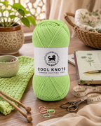 Cool Knots, Polyester Blend Hand Knitting Yarn (100g) - Luxury Yarn for Crochet, Knitting, Amigurumi, Embroidery, Toys, Garments, Flowers and Hobby Projects shade- Green