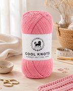 Cool Knots, Polyester Blend Hand Knitting Yarn (100g) - Luxury Yarn for Crochet, Knitting, Amigurumi, Embroidery, Toys, Garments, Flowers and Hobby Projects shade- Baby Pink