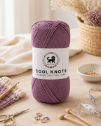 Cool Knots, Polyester Blend Hand Knitting Yarn (100g) - Luxury Yarn for Crochet, Knitting, Amigurumi, Embroidery, Toys, Garments, Flowers and Hobby Projects shade- Dark Lilac