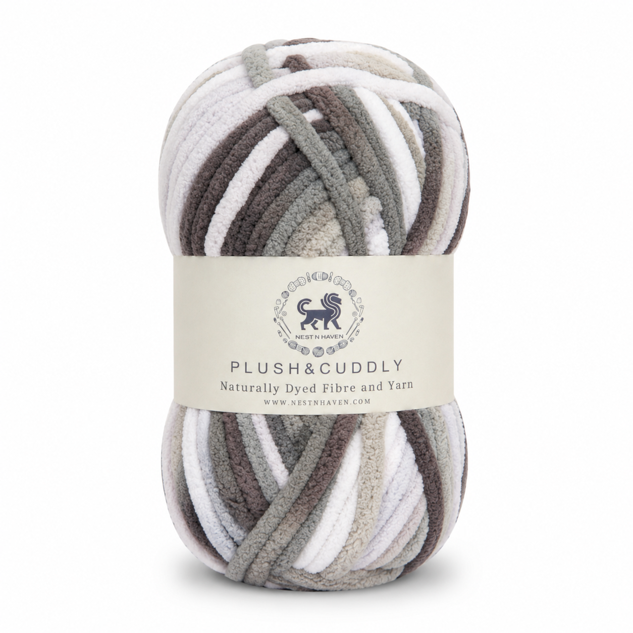 Plush & Cuddly Yarn – Super Soft Knitting  Multi Colour Yarn Ball Suitable for Craft, Babywear, Baby Blankets, 5 Bulky | Nest-N Haven| Shade no- 14
