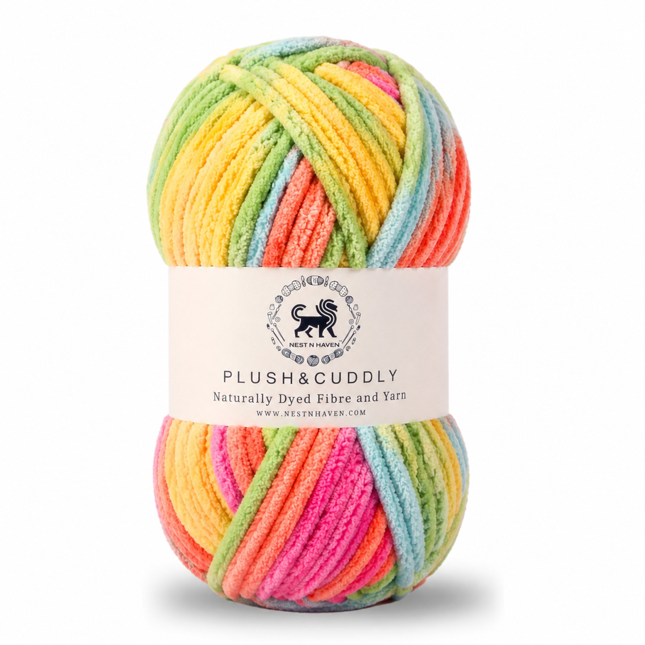 Plush & Cuddly Yarn – Super Soft Knitting  Multi Colour Yarn Ball Suitable for Craft, Babywear, Baby Blankets, 5 Bulky | Nest-N Haven| Shade no- 9y