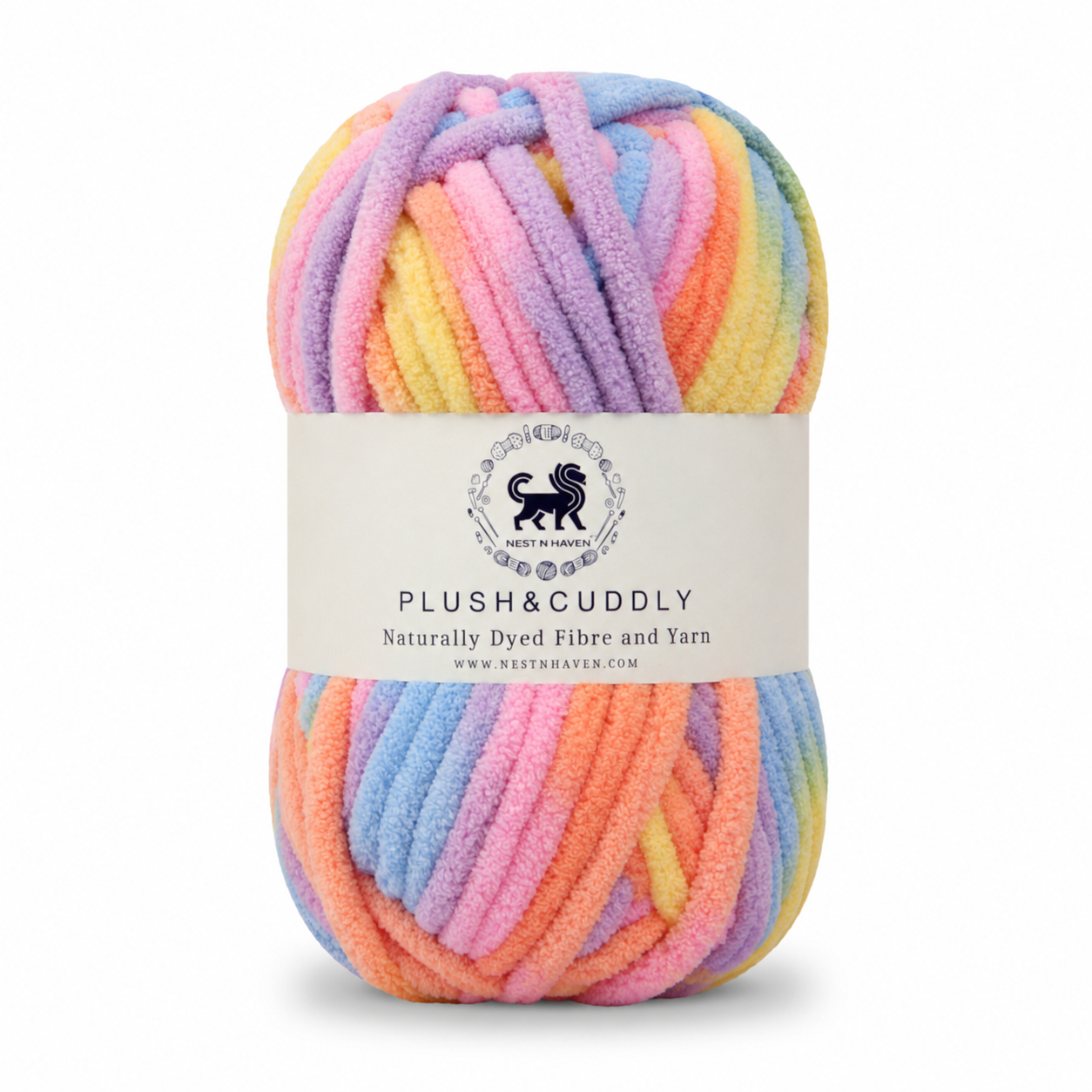 Plush & Cuddly Yarn – Super Soft Knitting  Multi Colour Yarn Ball Suitable for Craft, Babywear, Baby Blankets, 5 Bulky | Nest-N Haven| Shade no- 18