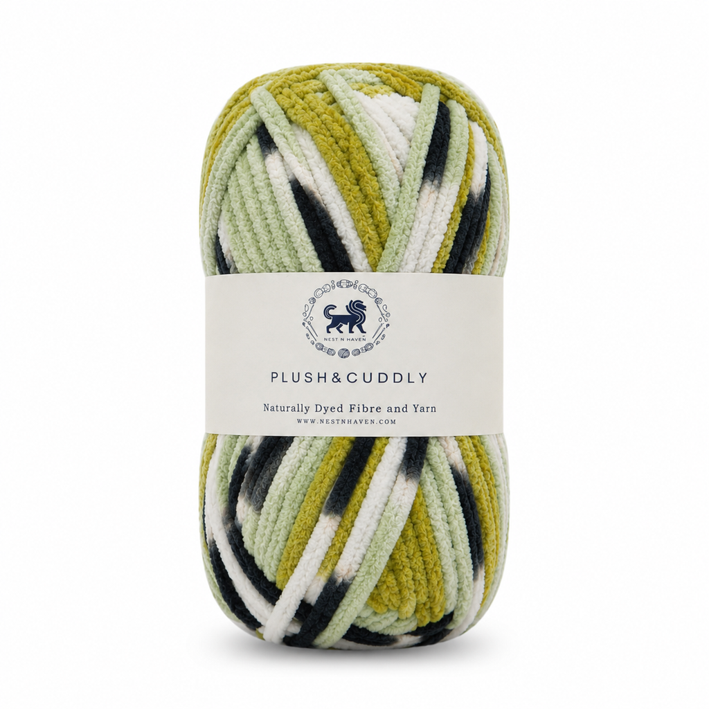 Plush & Cuddly Yarn – Super Soft Knitting  Multi Colour Yarn Ball Suitable for Craft, Babywear, Baby Blankets, 5 Bulky | Nest-N Haven| Shade no- 22