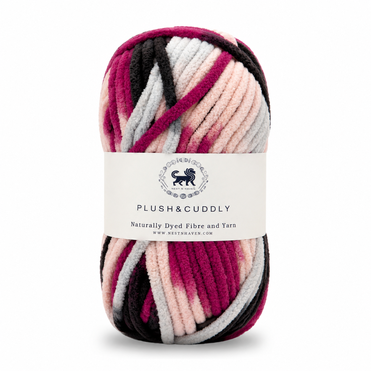 Plush & Cuddly Yarn – Super Soft Knitting  Multi Colour Yarn Ball Suitable for Craft, Babywear, Baby Blankets, 5 Bulky | Nest-N Haven| Shade no- 23