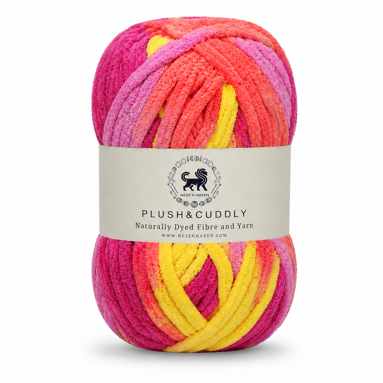 Plush & Cuddly Yarn – Super Soft Knitting  Multi Colour Yarn Ball Suitable for Craft, Babywear, Baby Blankets, 5 Bulky | Nest-N Haven| Shade no- 2