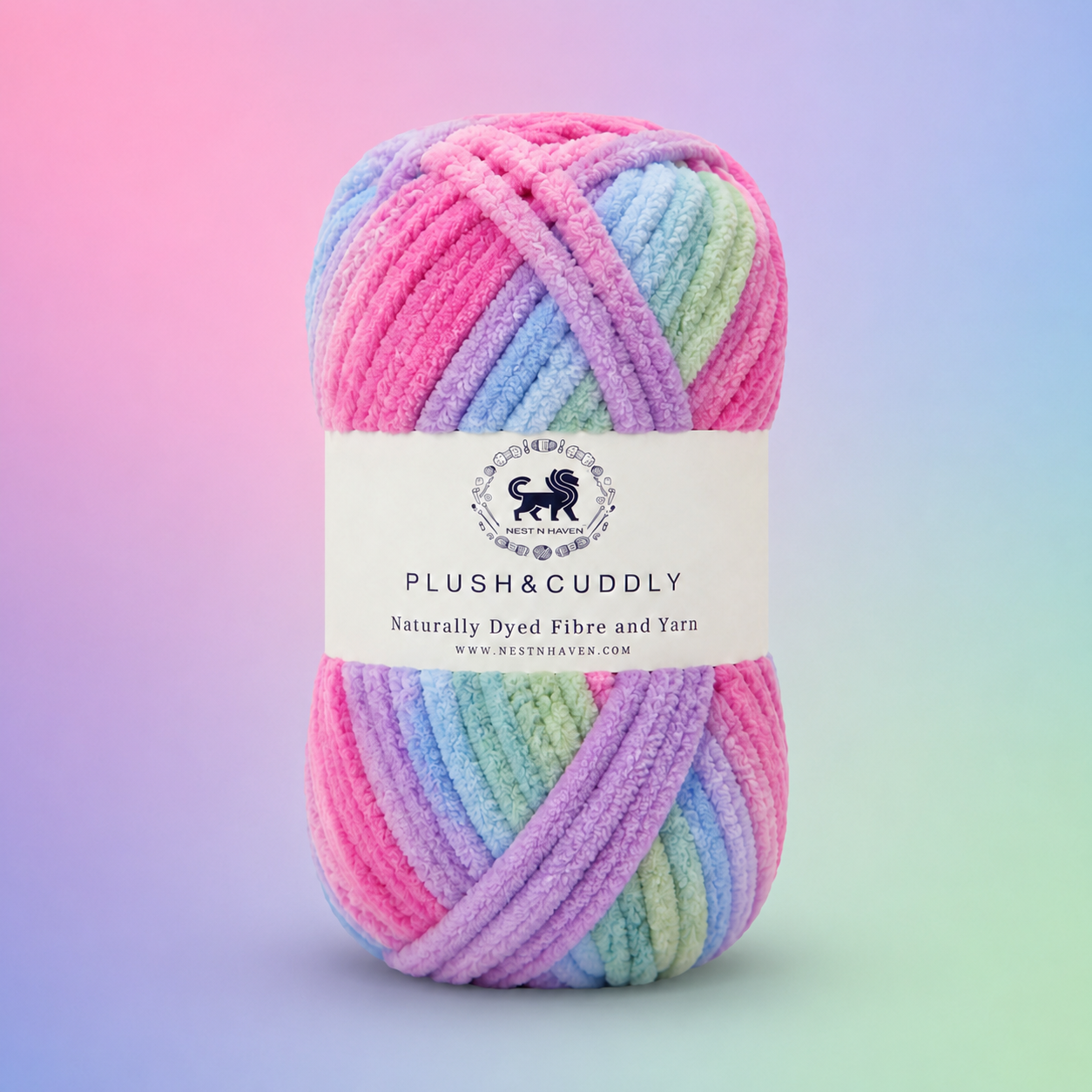 Plush & Cuddly Yarn – Super Soft Knitting  Multi Colour Yarn Ball Suitable for Craft, Babywear, Baby Blankets, 5 Bulky | Nest-N Haven| Shade no- 10