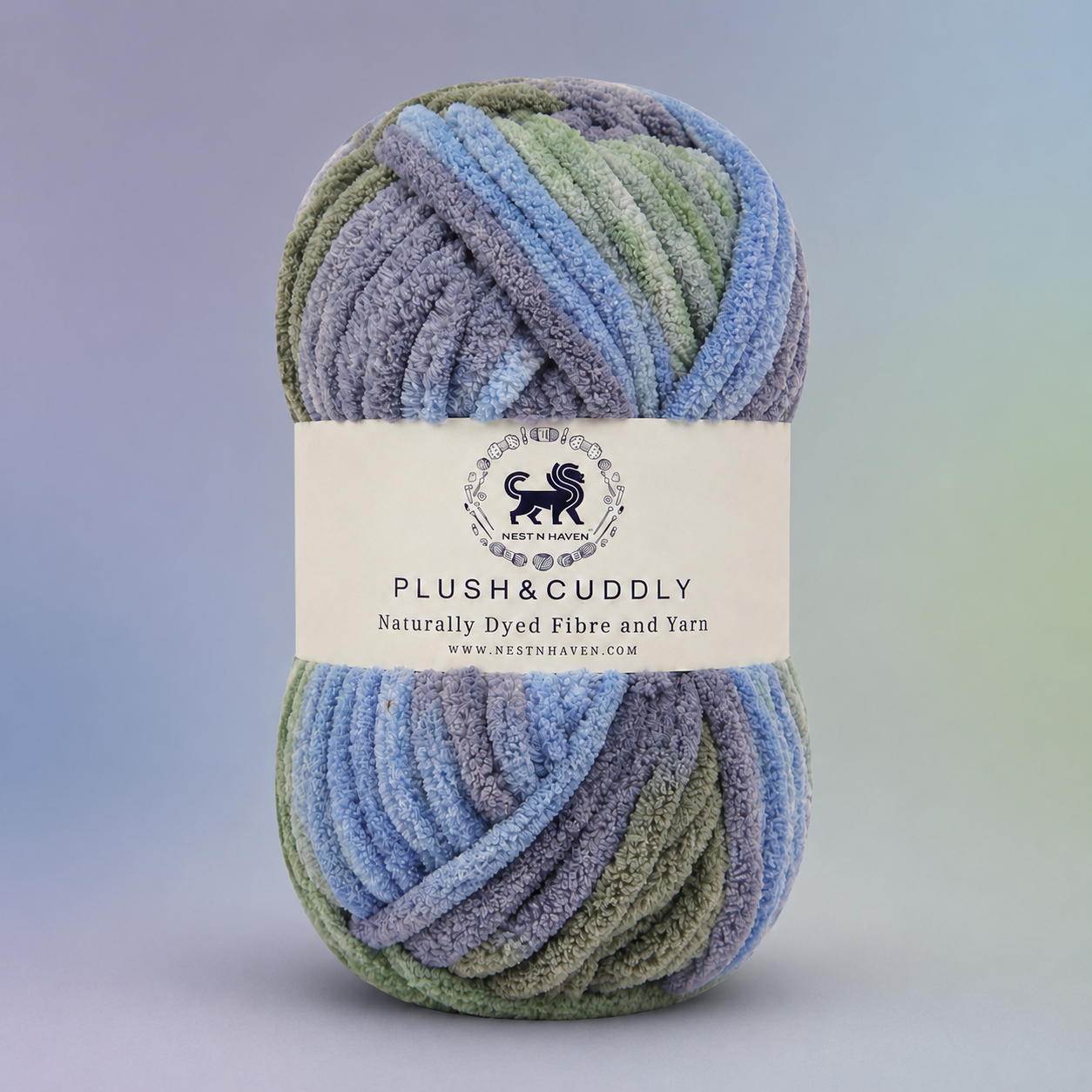 Plush & Cuddly Yarn – Super Soft Knitting  Multi Colour Yarn Ball Suitable for Craft, Babywear, Baby Blankets, 5 Bulky | Nest-N Haven| Shade no- 12