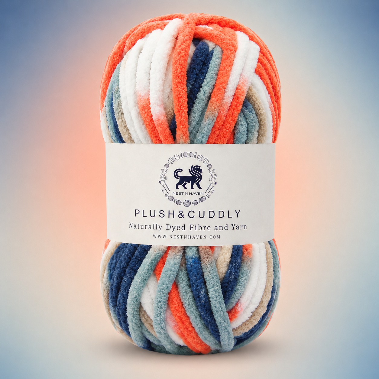Plush & Cuddly Yarn – Super Soft Knitting  Multi Colour Yarn Ball Suitable for Craft, Babywear, Baby Blankets, 5 Bulky | Nest-N Haven| Shade no- 24