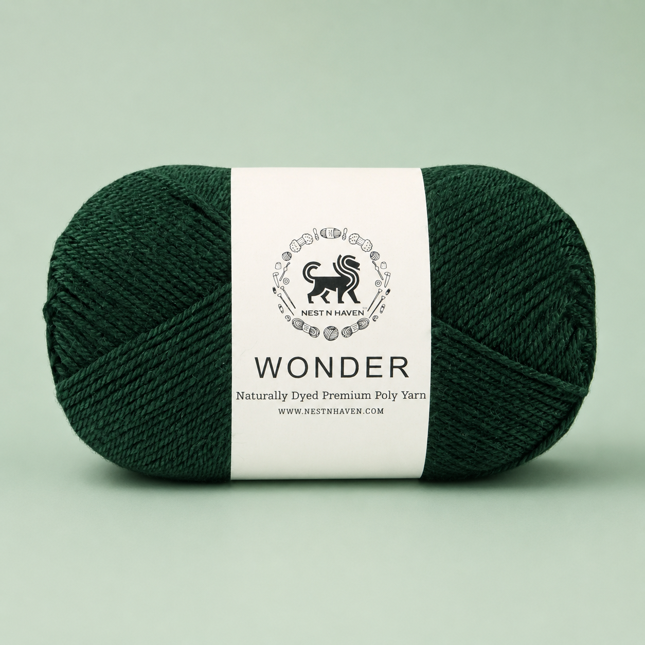Wonder ,  Yarn Supersoft Hand Knitting Wool Ball,(1 Ball/100 Gram Each) Ball Suitable For Craft,Crochet,Amigurumi,Garments,Flowers And Hobby Projects,2 Fine , Shade -  Bottle Green