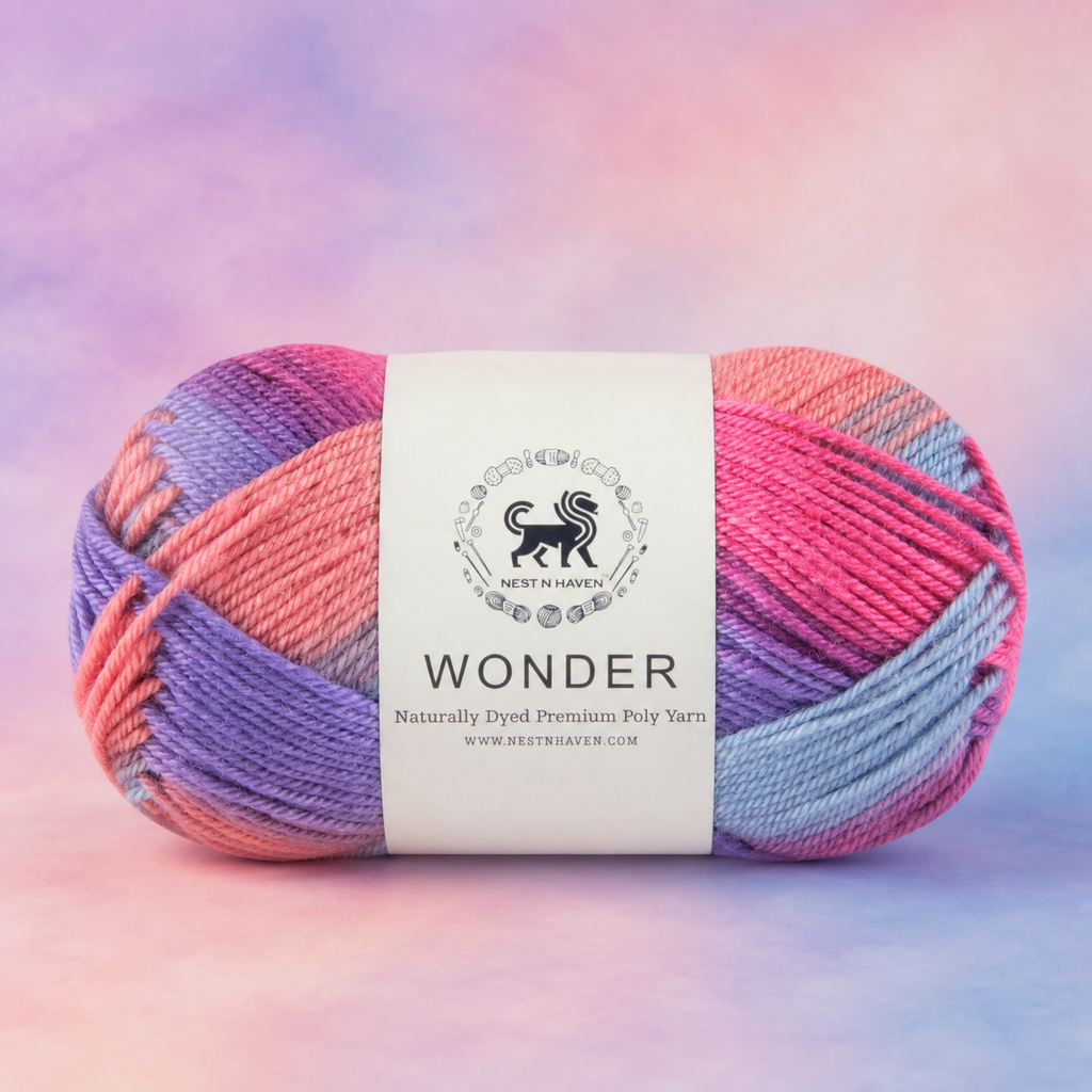 Wonder ,  Yarn Supersoft Hand Knitting Wool Ball,(1 Ball/100 Gram Each) Ball Suitable For Craft,Crochet,Amigurumi,Garments,Flowers And Hobby Projects,2 Fine , Shade - Multicolor 1