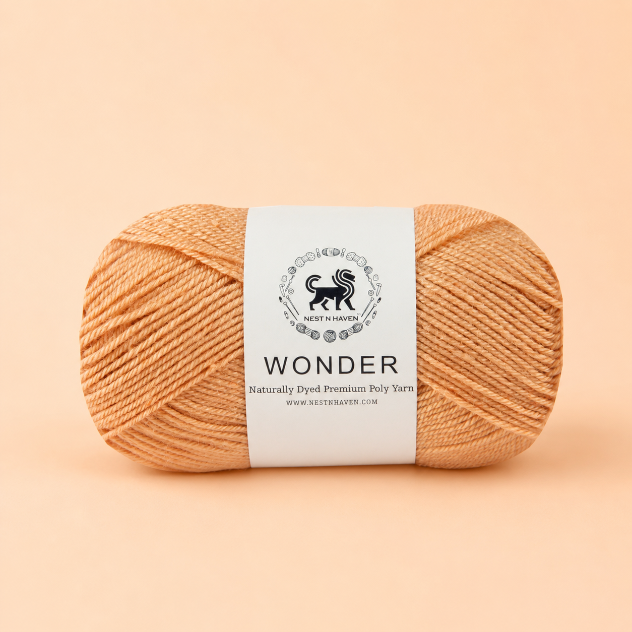 NESTNHAVEN,Wonder,Poly Yarn Supersoft Hand Knitting Wool Ball,(1 Ball/100 Gram Each) Ball Suitable For Craft,Crochet,Amigurumi,Garments,Flowers And Hobby Projects,2 Fine , Shade - Golden Beige