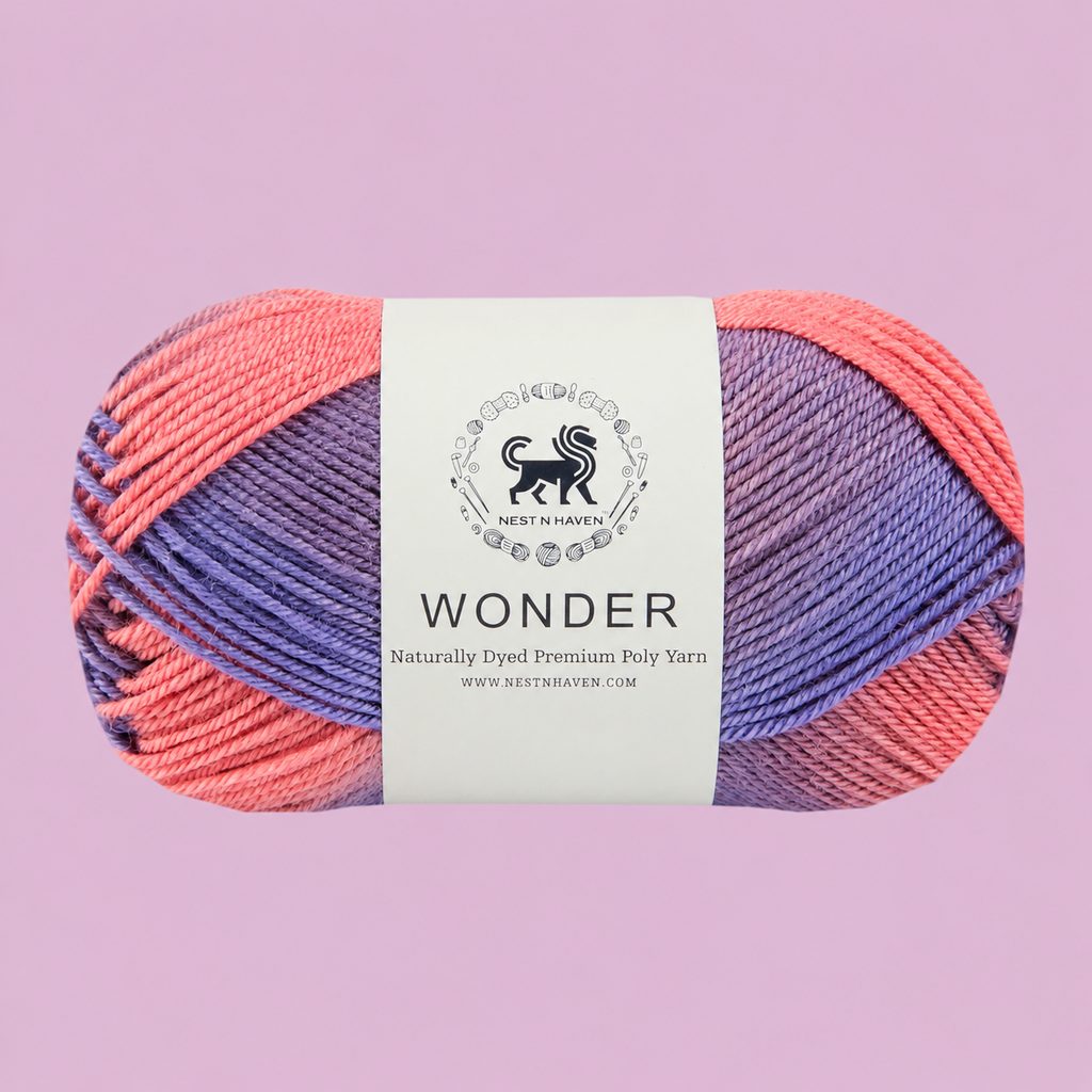 Wonder ,  Yarn Supersoft Hand Knitting Wool Ball,(1 Ball/100 Gram Each) Ball Suitable For Craft,Crochet,Amigurumi,Garments,Flowers And Hobby Projects,2 Fine , Shade - Multicolor 2