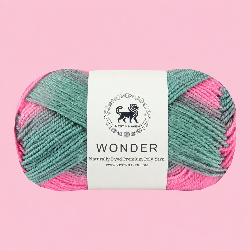 Wonder ,  Yarn Supersoft Hand Knitting Wool Ball,(1 Ball/100 Gram Each) Ball Suitable For Craft,Crochet,Amigurumi,Garments,Flowers And Hobby Projects,2 Fine , Shade - Multicolor 5