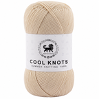Cool Knots, Polyester Blend Hand Knitting Yarn (100g) - Luxury Yarn for Crochet, Knitting, Amigurumi, Embroidery, Toys, Garments, Flowers and Hobby Projects shade- Beige