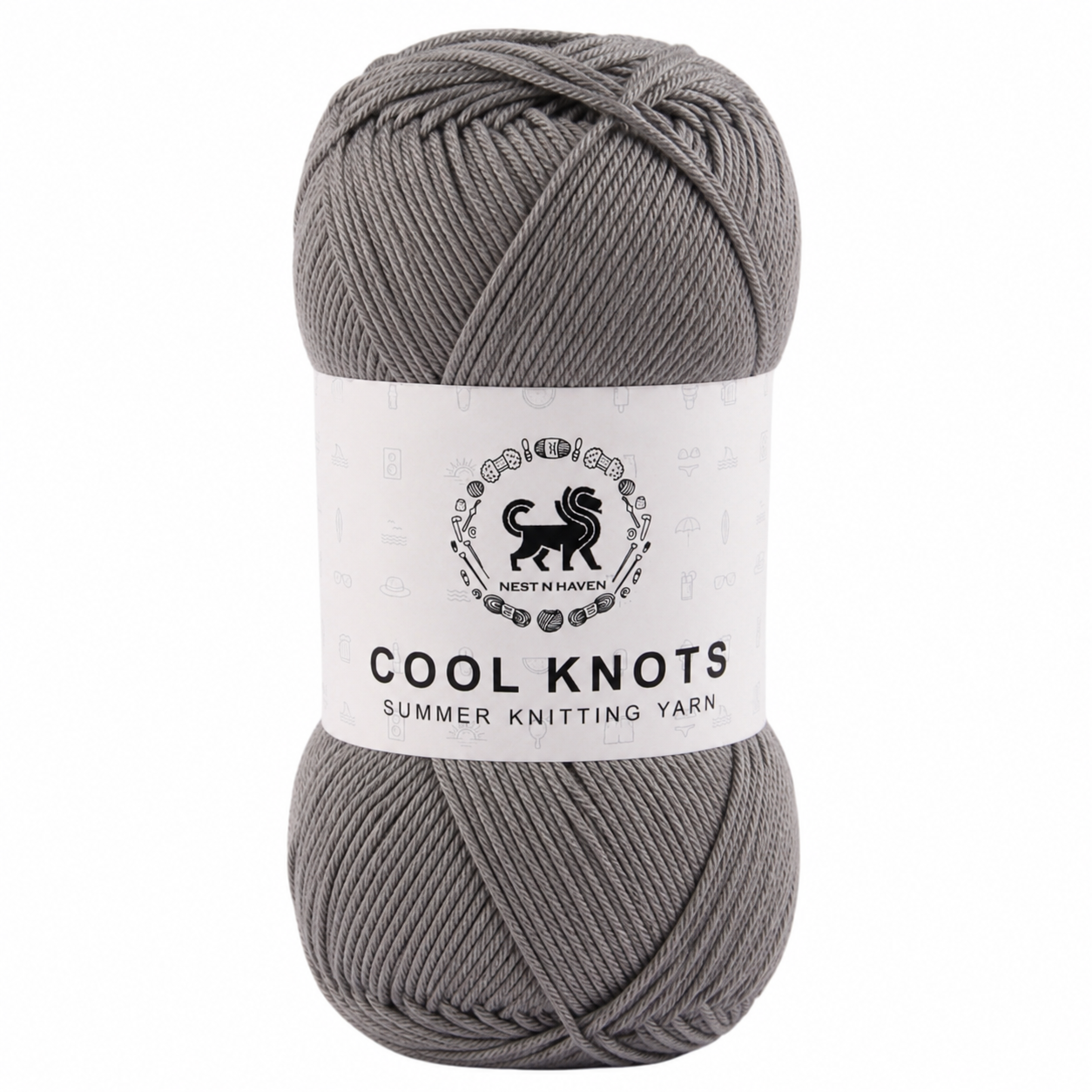 Cool Knots, Polyester Blend Hand Knitting Yarn (100g) - Luxury Yarn for Crochet, Knitting, Amigurumi, Embroidery, Toys, Garments, Flowers and Hobby Projects shade- Dark Grey