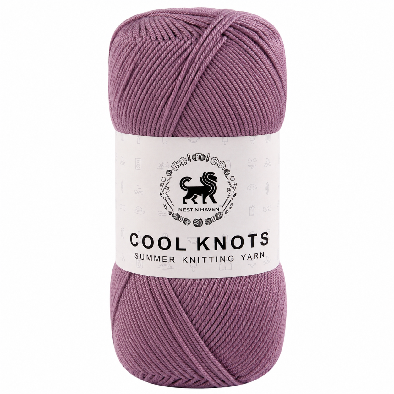 Cool Knots, Polyester Blend Hand Knitting Yarn (100g) - Luxury Yarn for Crochet, Knitting, Amigurumi, Embroidery, Toys, Garments, Flowers and Hobby Projects shade- Dark Lilac