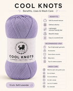 Cool Knots, Polyester Blend Hand Knitting Yarn (100g) - Luxury Yarn for Crochet, Knitting, Amigurumi, Embroidery, Toys, Garments, Flowers and Hobby Projects shade- Lilac