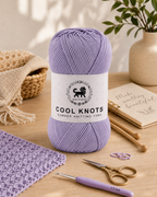 Cool Knots, Polyester Blend Hand Knitting Yarn (100g) - Luxury Yarn for Crochet, Knitting, Amigurumi, Embroidery, Toys, Garments, Flowers and Hobby Projects shade- Lilac