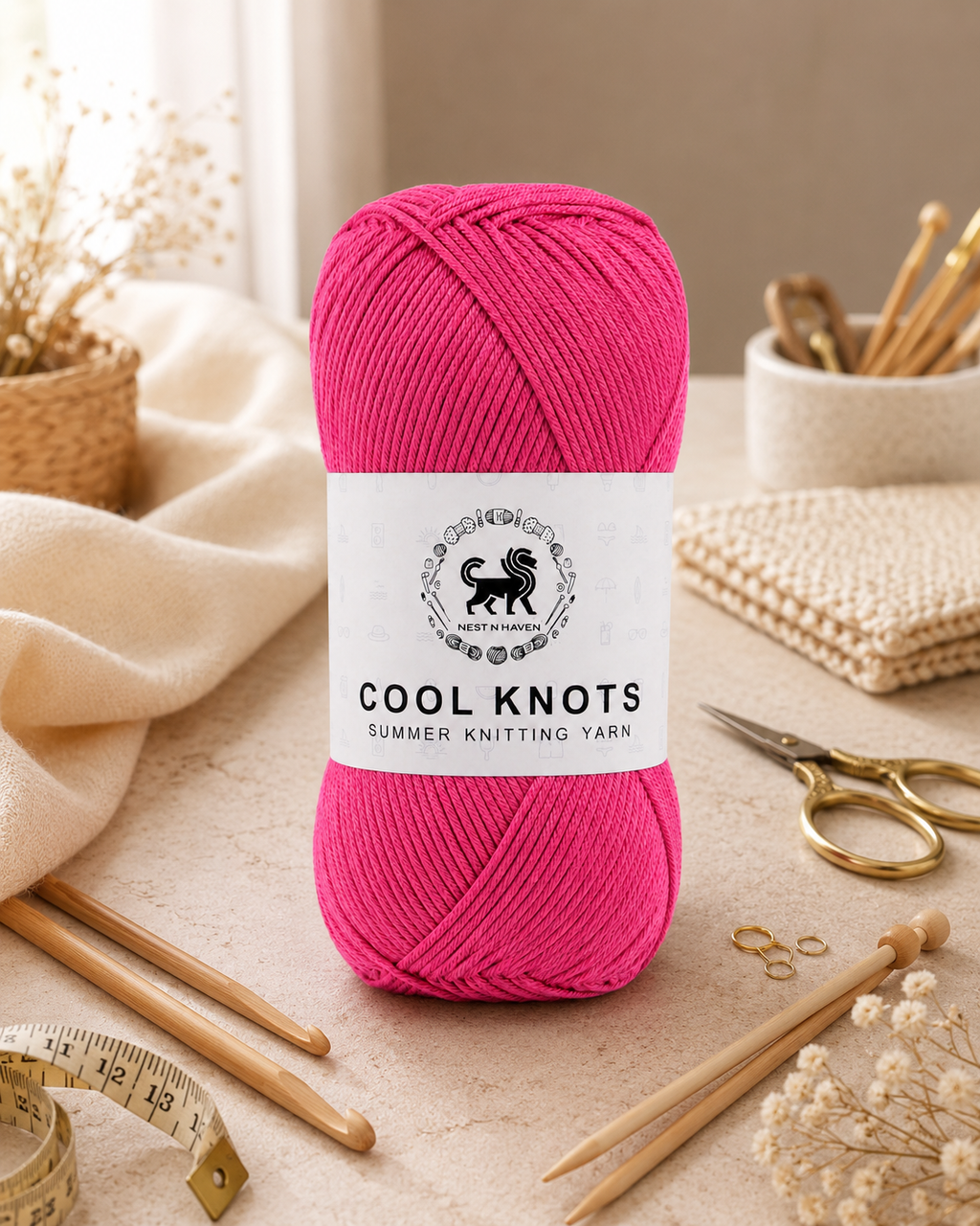 Cool Knots, Polyester Blend Hand Knitting Yarn (100g) - Luxury Yarn for Crochet, Knitting, Amigurumi, Embroidery, Toys, Garments, Flowers and Hobby Projects shade- Dark Lilac