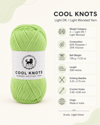 Cool Knots, Polyester Blend Hand Knitting Yarn (100g) - Luxury Yarn for Crochet, Knitting, Amigurumi, Embroidery, Toys, Garments, Flowers and Hobby Projects shade- Green