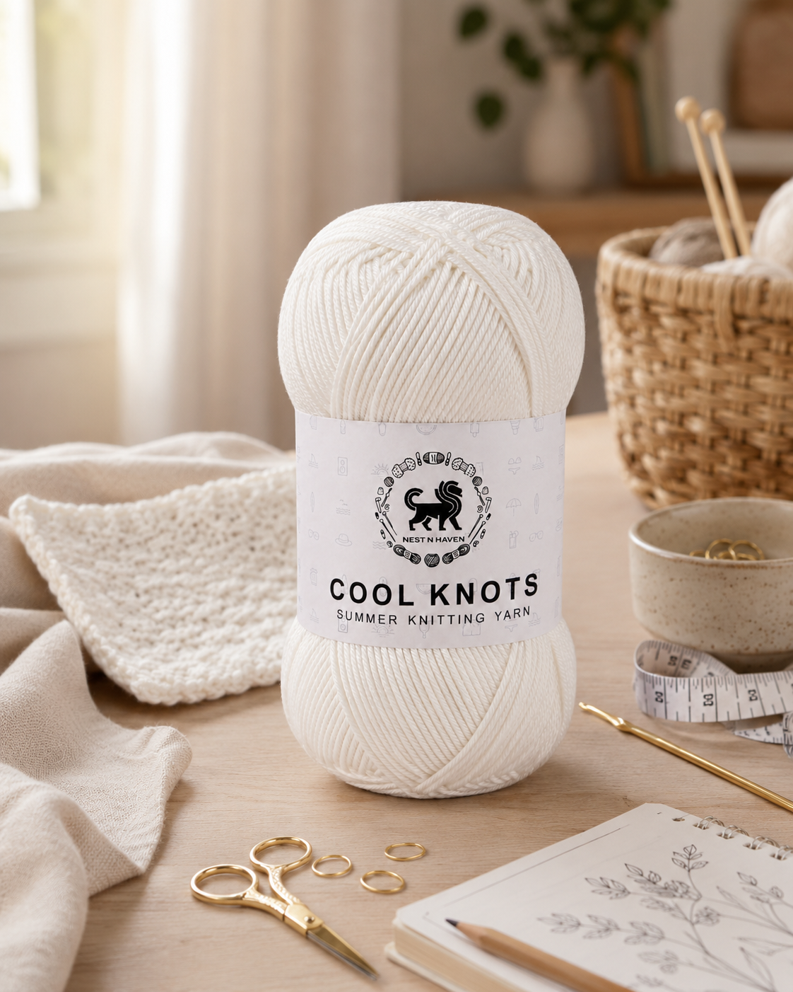 Cool Knots, Polyester Blend Hand Knitting Yarn (100g) - Luxury Yarn for Crochet, Knitting, Amigurumi, Embroidery, Toys, Garments, Flowers and Hobby Projects shade-