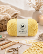 NESTNHAVEN,Wonder,Poly Yarn Supersoft Hand Knitting Wool Ball,(1 Ball/100 Gram Each) Ball Suitable For Craft,Crochet,Amigurumi,Garments,Flowers And Hobby Projects,2 Fine , Shade - Lemon Yellow