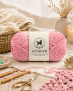NESTNHAVEN,Wonder,Poly Yarn Supersoft Hand Knitting Wool Ball,(1 Ball/100 Gram Each) Ball Suitable For Craft,Crochet,Amigurumi,Garments,Flowers And Hobby Projects,2 Fine , Shade - Pink
