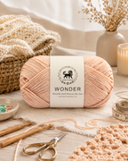 NESTNHAVEN,Wonder,Poly Yarn Supersoft Hand Knitting Wool Ball,(1 Ball/100 Gram Each) Ball Suitable For Craft,Crochet,Amigurumi,Garments,Flowers And Hobby Projects,2 Fine , Shade - Peach