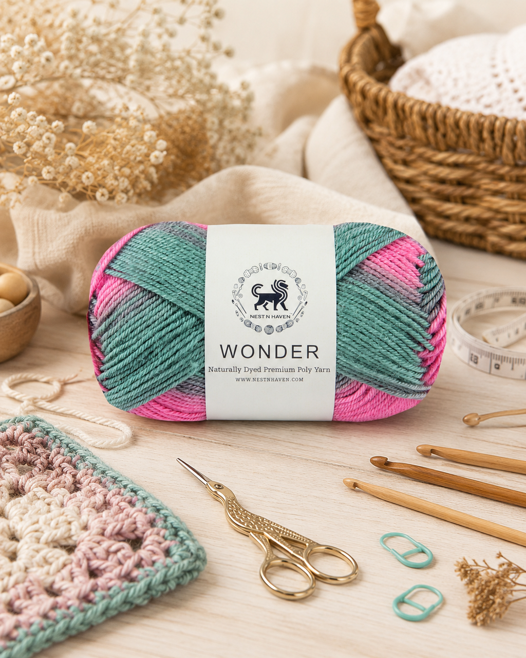 Wonder ,  Yarn Supersoft Hand Knitting Wool Ball,(1 Ball/100 Gram Each) Ball Suitable For Craft,Crochet,Amigurumi,Garments,Flowers And Hobby Projects,2 Fine , Shade - Multicolor 5