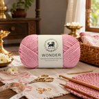 NESTNHAVEN,Wonder,Poly Yarn Supersoft Hand Knitting Wool Ball,(1 Ball/100 Gram Each) Ball Suitable For Craft,Crochet,Amigurumi,Garments,Flowers And Hobby Projects,2 Fine , Shade - Pink