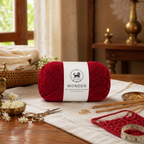 NESTNHAVEN,Wonder,Poly Yarn Supersoft Hand Knitting Wool Ball,(1 Ball/100 Gram Each) Ball Suitable For Craft,Crochet,Amigurumi,Garments,Flowers And Hobby Projects,2 Fine , Shade - Cranberry Red