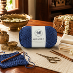 NESTNHAVEN,Wonder,Poly Yarn Supersoft Hand Knitting Wool Ball,(1 Ball/100 Gram Each) Ball Suitable For Craft,Crochet,Amigurumi,Garments,Flowers And Hobby Projects,2 Fine , Shade - Denim Blue